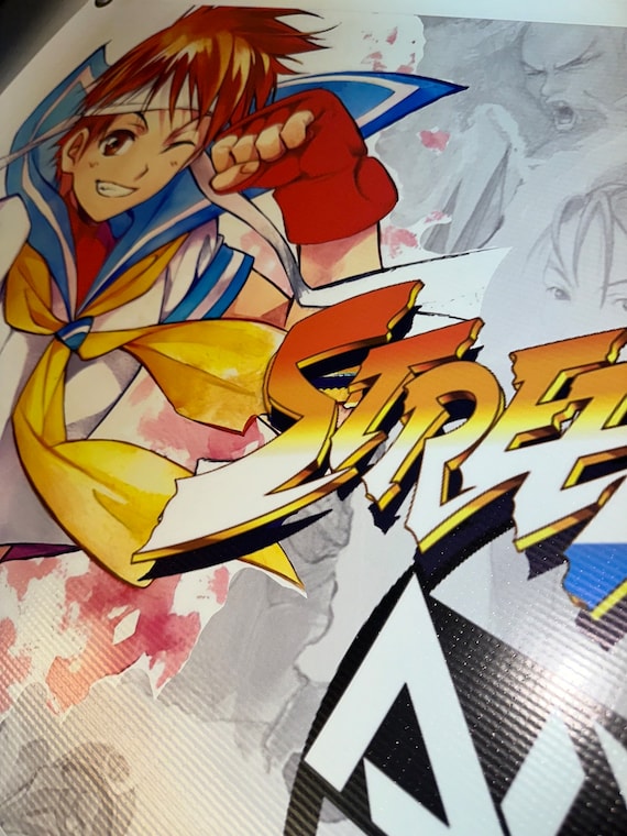 ストリートファイターV 短冊ポスター　さくら　CAPCOM Street Fighter Alpha 2 Sakura Banner 20x39” - Etsy