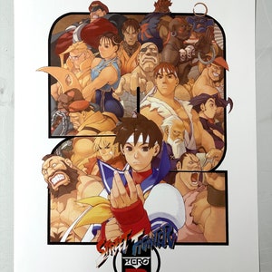 Cartel de Street Fighter Alpha 2 - cero CPS2