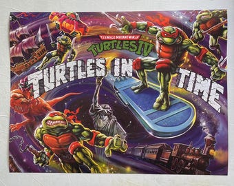 TMNT Turtles in Time Poster - ninja turtles