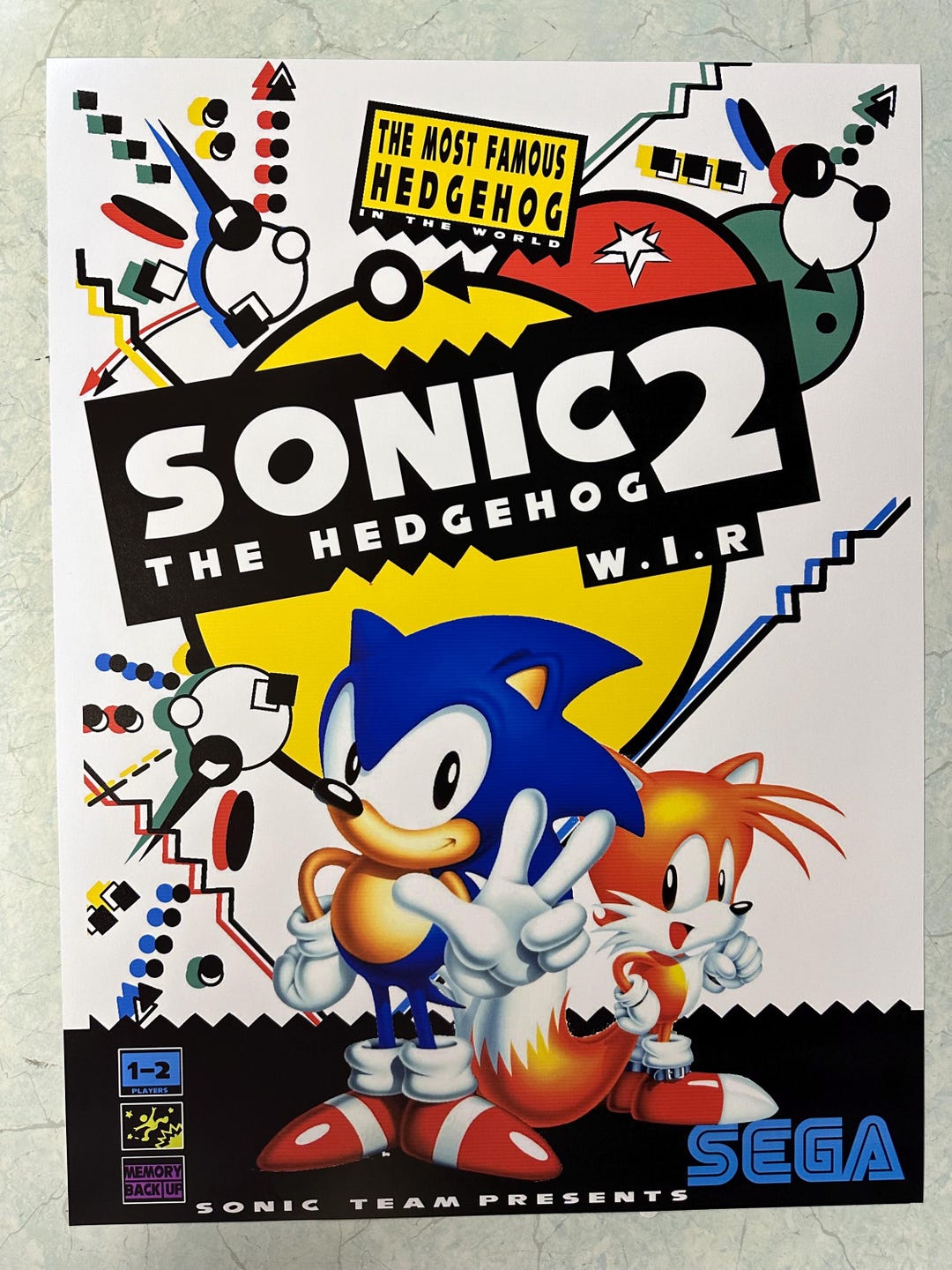 0564　メガドライブ SONIC THE HEDGHOG 2 Sonic the Hedgehog 2 Mega Drive with Manual Sega MD Japanese