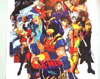 X-メン vs ストリートファイター ポスター - CPS2 - Etsy 日本
