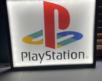 Sony PlayStation PS1 Letrero retroiluminado 17x21”