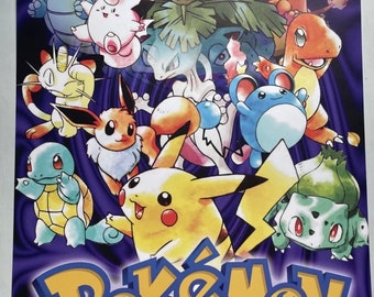 ポケモン　ポスター ポケモン初代ポスター - レトロ - Etsy 日本