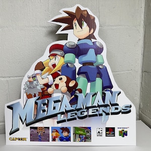 MegaMan Legends Standee 2  - nintendo sega capcom sign