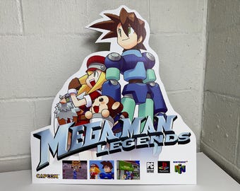 MegaMan Legends Standee 2  - nintendo sega capcom sign