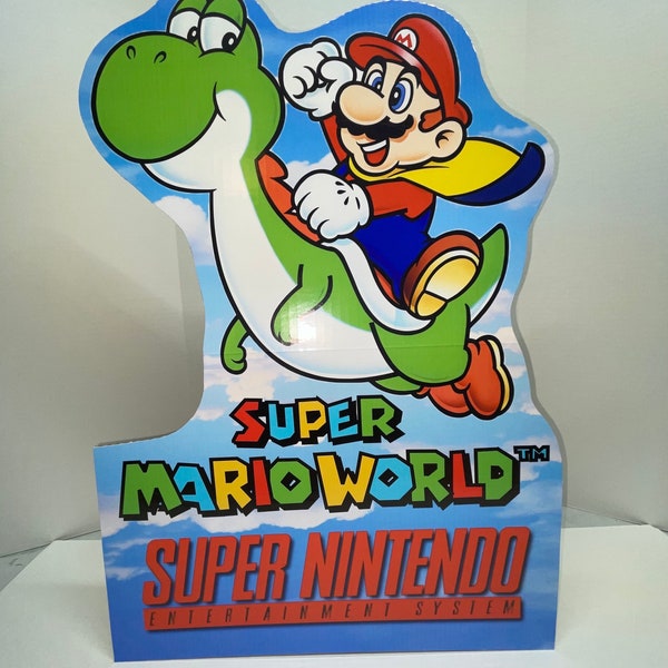 Super Mario World Repro Standee - snes nintendo  sign