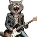 Rockstar Cat Playing Guitar Digital Clipart - Transparent PNG, DIY ...