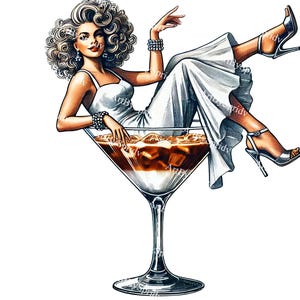 Cocktail pin up girl - Etsy 日本