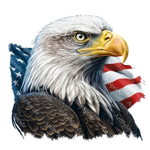 USA Patriotic Eagle Flag PNG Transparent Clipart Abstact Design,Printable Sublimation,Digital Instant Download,United States Eagle PNG Art
