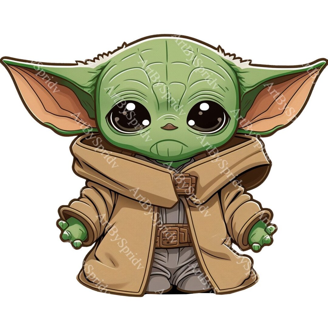Cute Baby Yoda PNG Print Clip Art File Digital Instant - Etsy