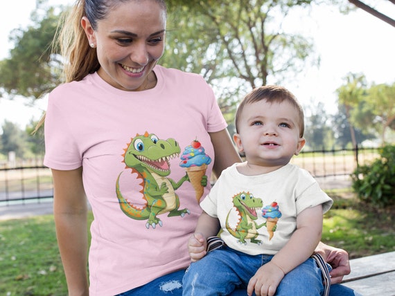 T-rex Dinosaur With Ice Cream Clipart,transparent PNG Clip Art