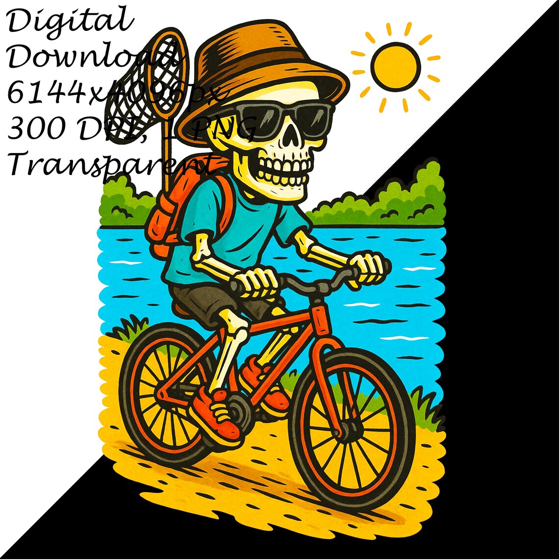 Skeleton Riding Bike PNG Clipart | Transparent Cartoon Skeleton Biker ...