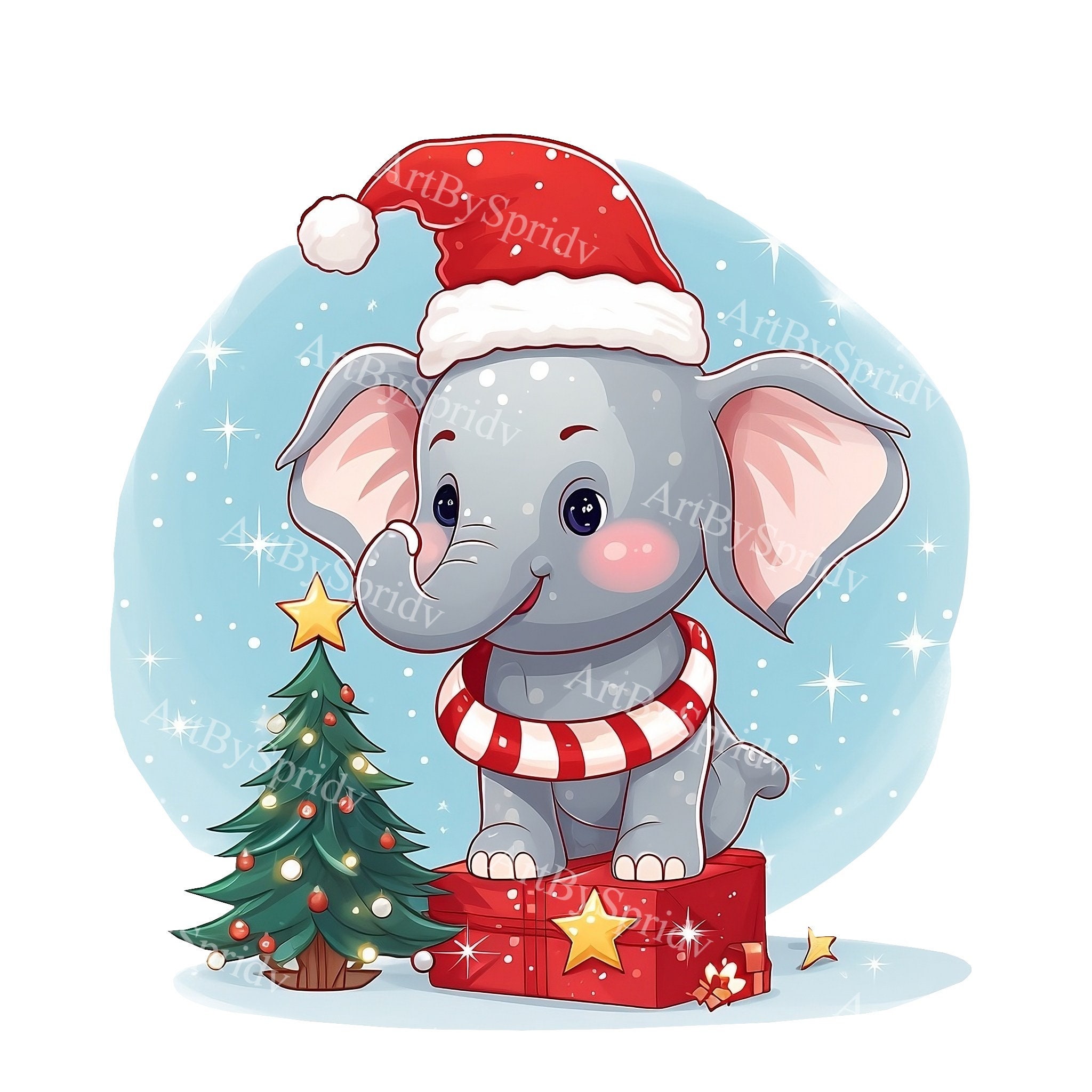 Elephant christmas on sale
