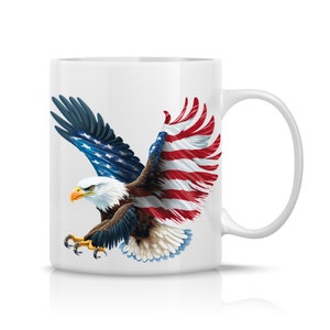 USA Patriotic Eagle Flag PNG Transparent Clipart Abstact Design,Printable Sublimation,Digital Instant Download,United States Eagle PNG Art image 2