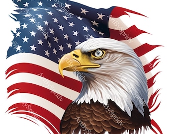 アメリカ愛国的鷲旗 PNG 透明クリップアート アブストラクト デザイン