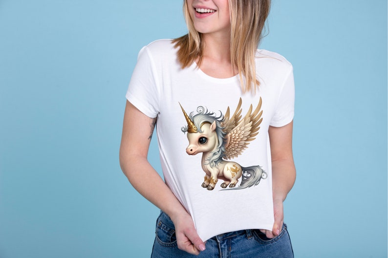 Cute Flying Pegasus Unicorn Wings PNG, Animal Clipart,kids Cartoon ...
