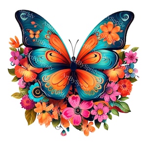 Cute Flower Butterfly Transparent PNG Clipart, Kid/adult Digital Design ...
