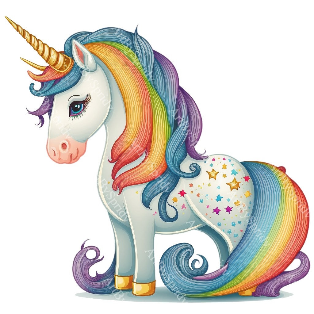 Unicorn PNG Transparent Clipart Kids Cartoon Design,printable