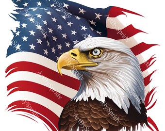 アメリカ愛国的鷲旗 PNG 透明クリップアート アブストラクト デザイン