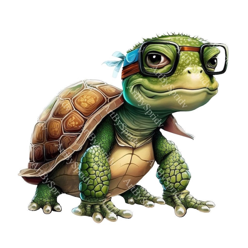 Cute Turtle PNG Clipart Print Digital Instant Download - Etsy