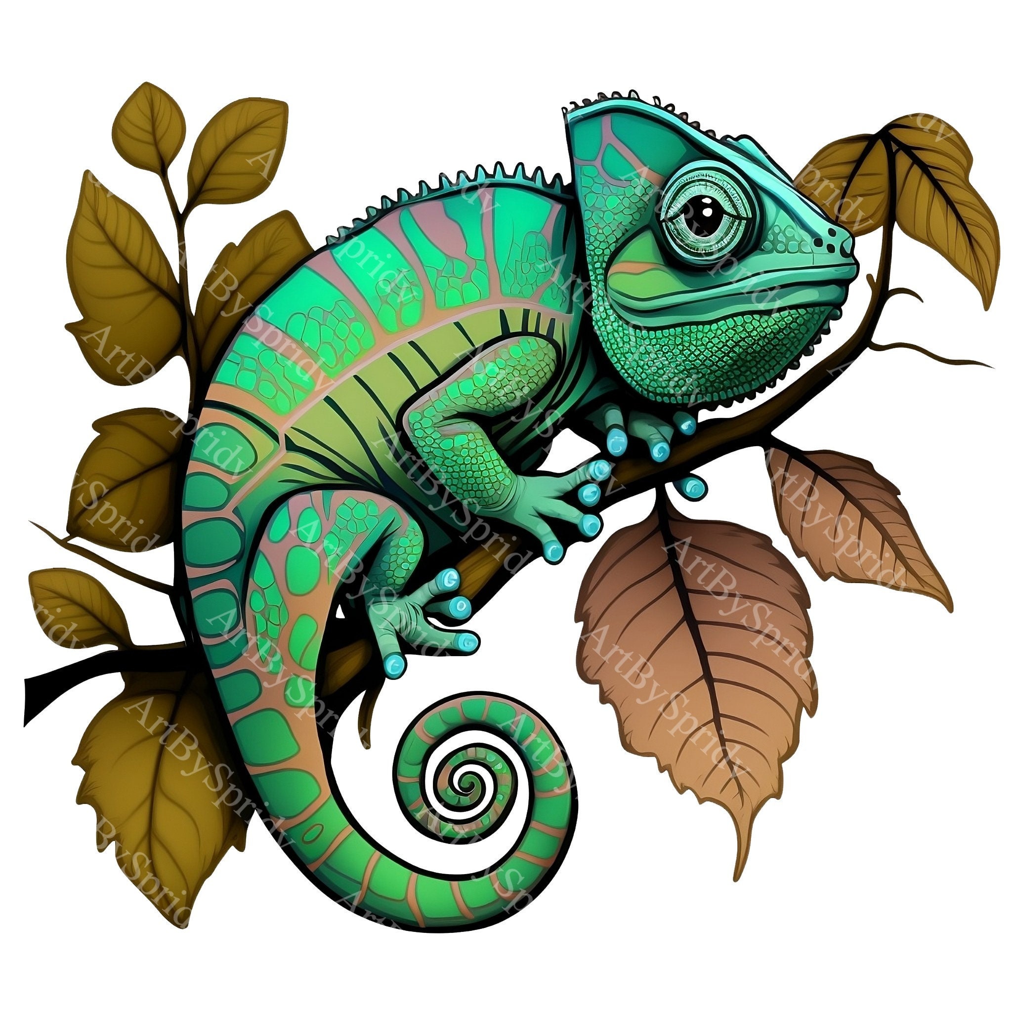 Baby Chameleon Reptile PNG Clipart, Transparent Animal Lover Print