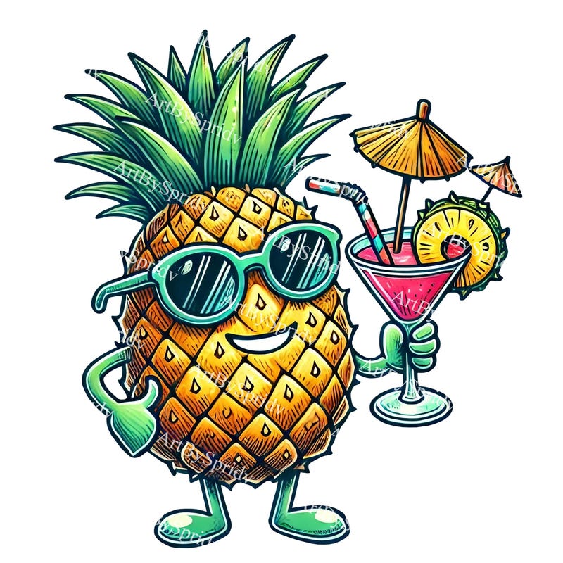 Pineapple Clip Art - Etsy