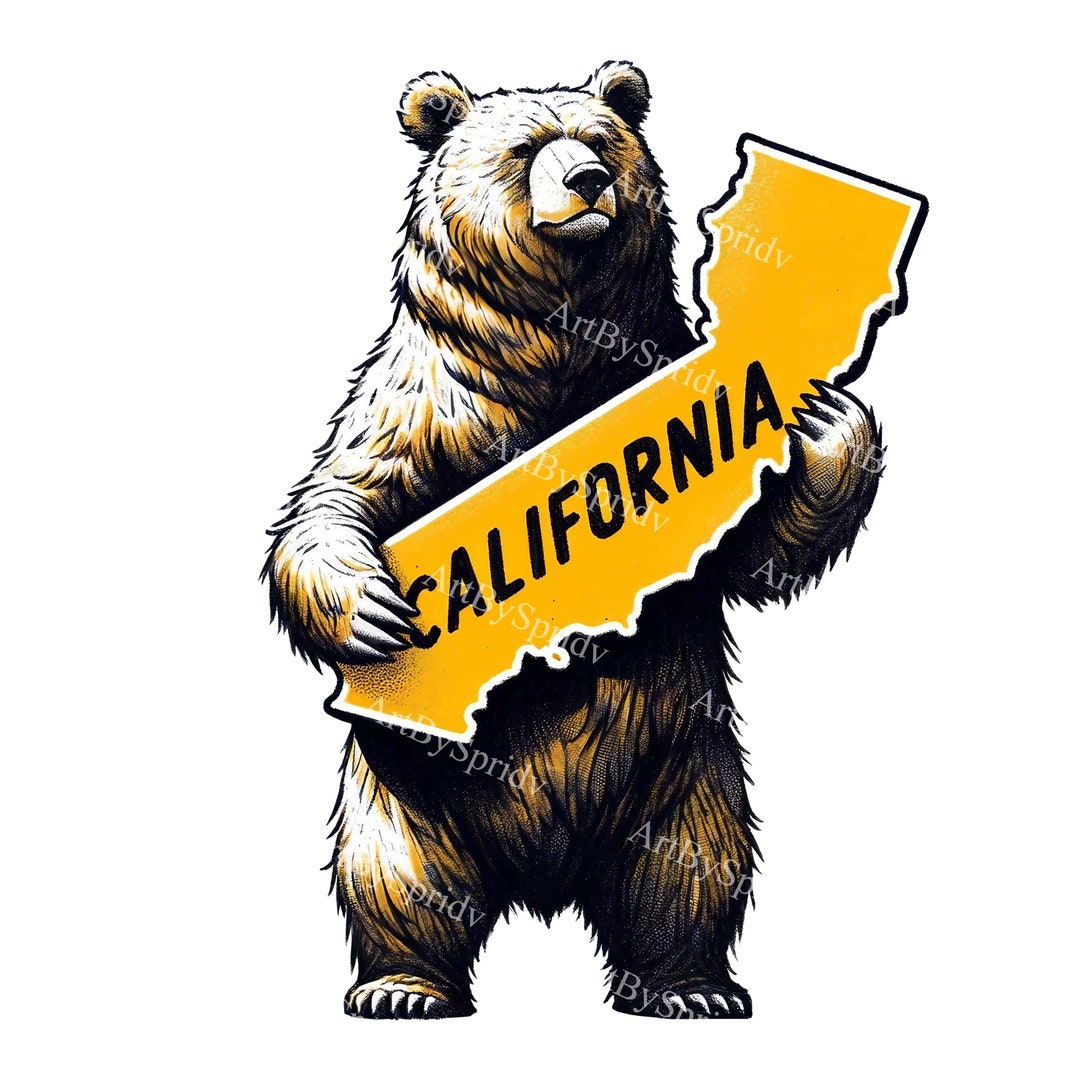 California Bear Clipart Transparent PNG State Outline Illustration Il 1080xN.5979263815 Dn8s