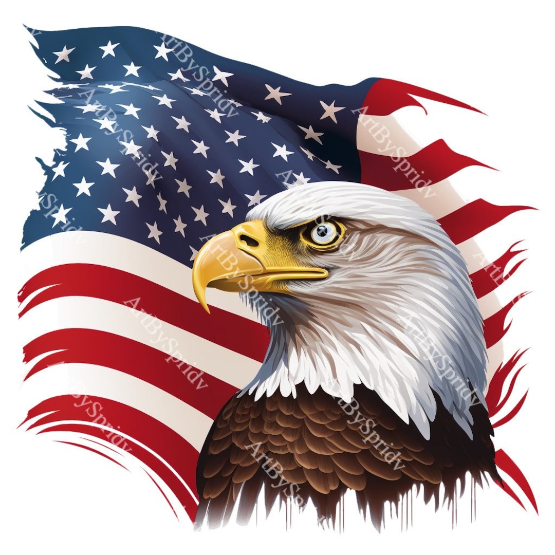 アメリカ愛国的鷲旗 PNG 透明クリップアート アブストラクト デザイン、印刷可能な昇華、デジタル即時ダウンロード、アメリカ鷲 PNG アート -  Etsy 日本
