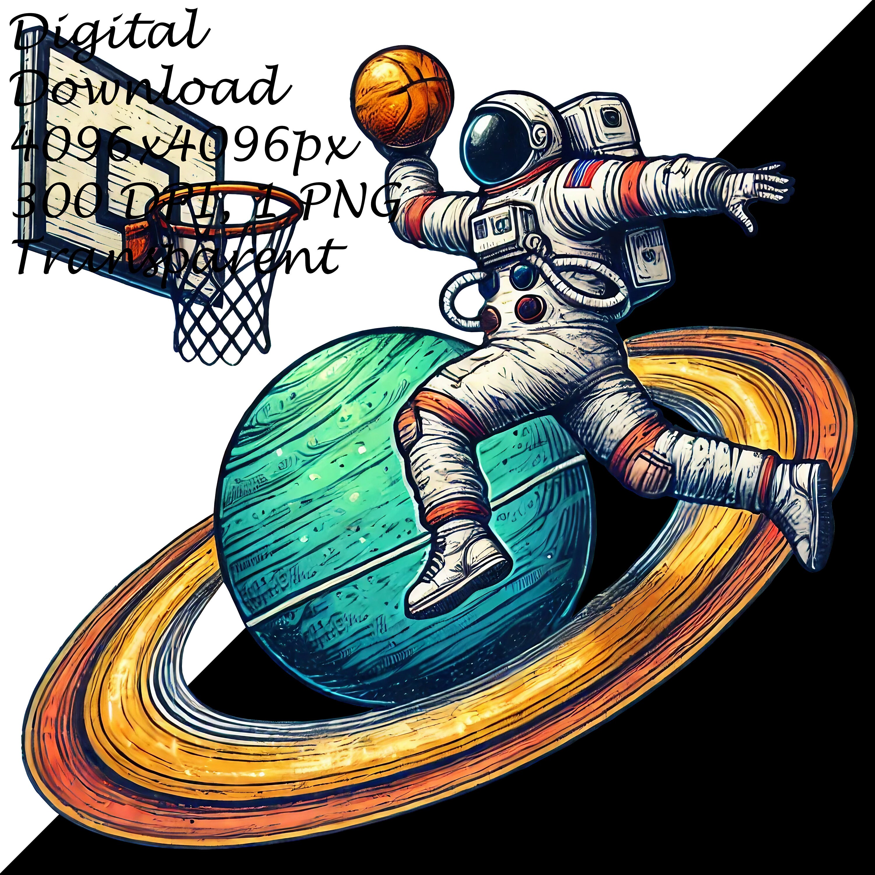 Astronaut Basketball Download PNG Clipart, Space Sports Clip Art ...
