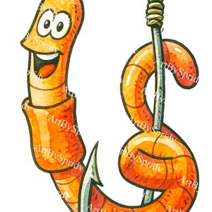 Worm Bait Clipart - Etsy