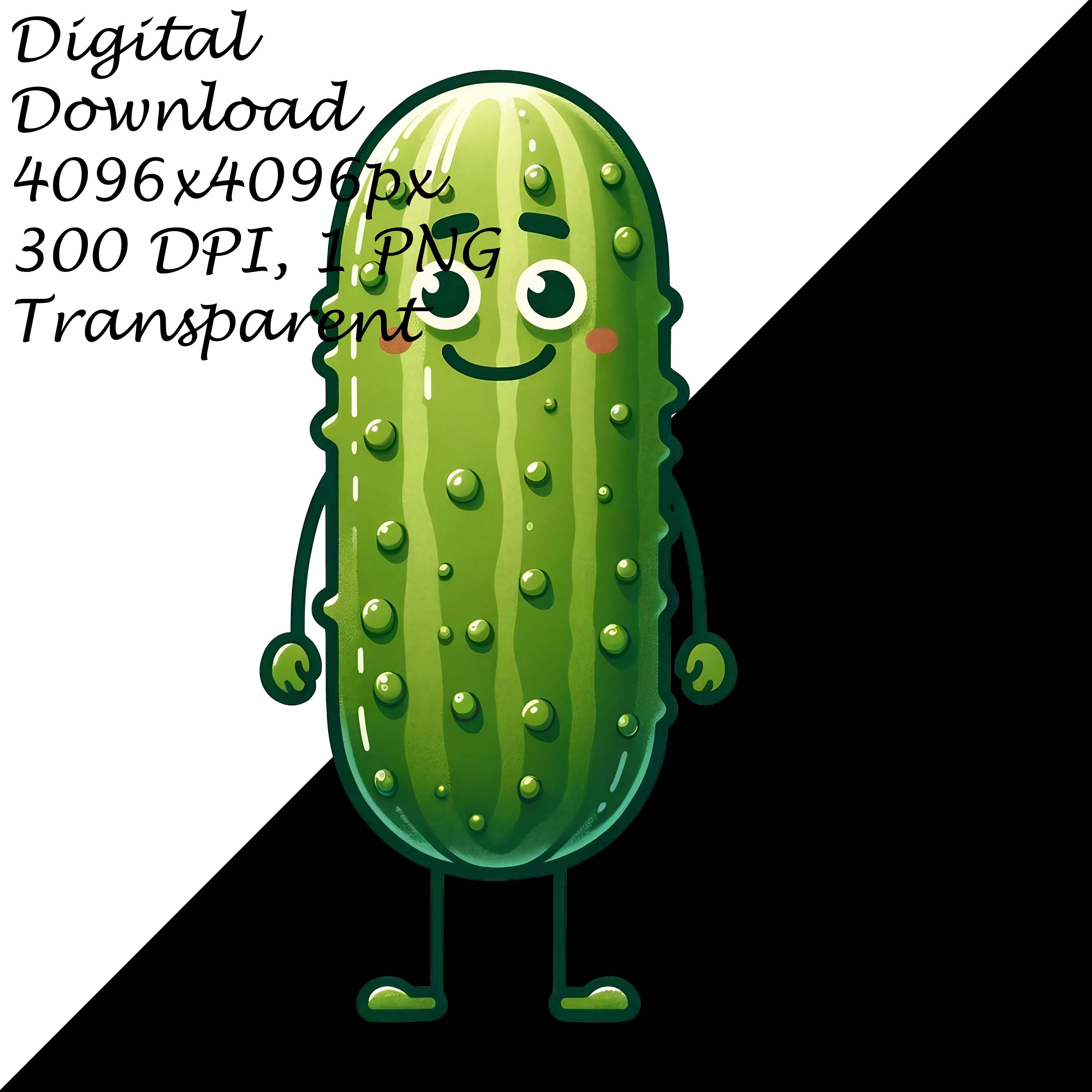 Cute Pickle Character Clipart | Digital Download | Printable ...