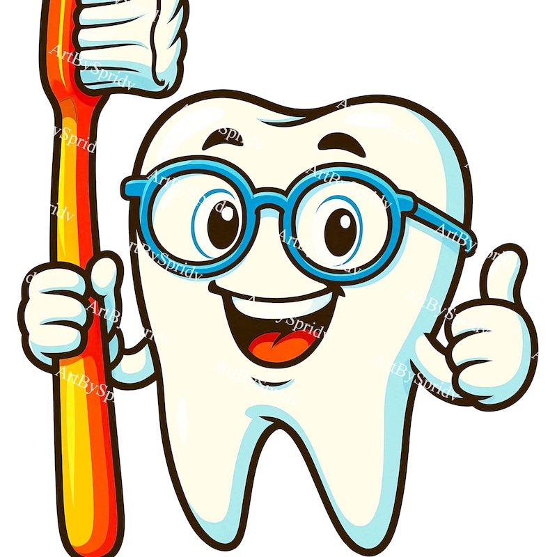 Tooth Dental Care Cartoons - Etsy