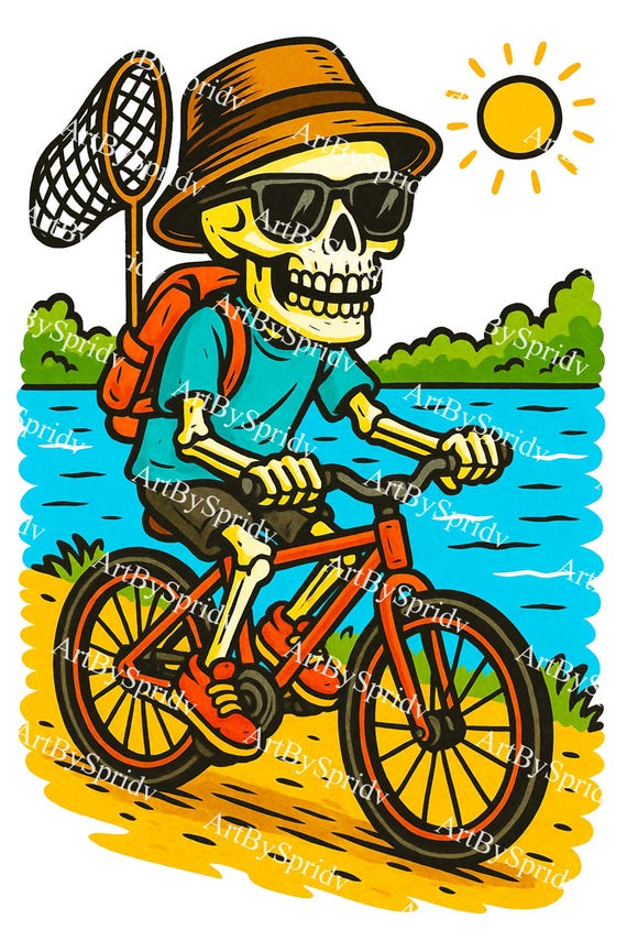 Skeleton Riding Trike Animated Skeleton On Tricycle