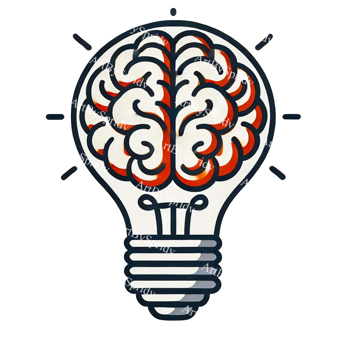 Brain Light Bulb PNG Clipart – Creative Mind Illustration, Innovation ...