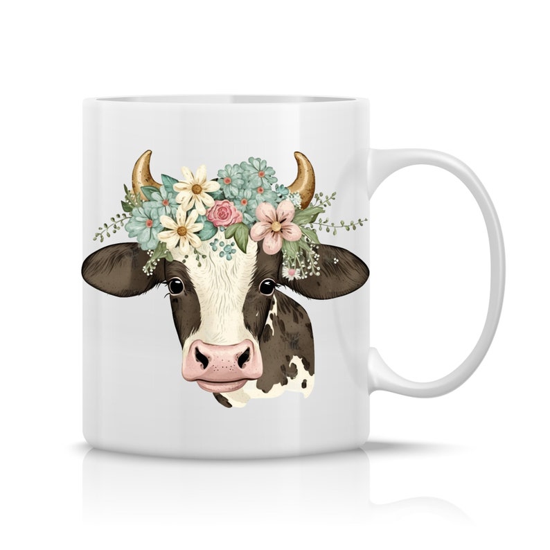 Cute Floral Cow PNG, Transparent Farm Flower Animal Clipart, Kids ...