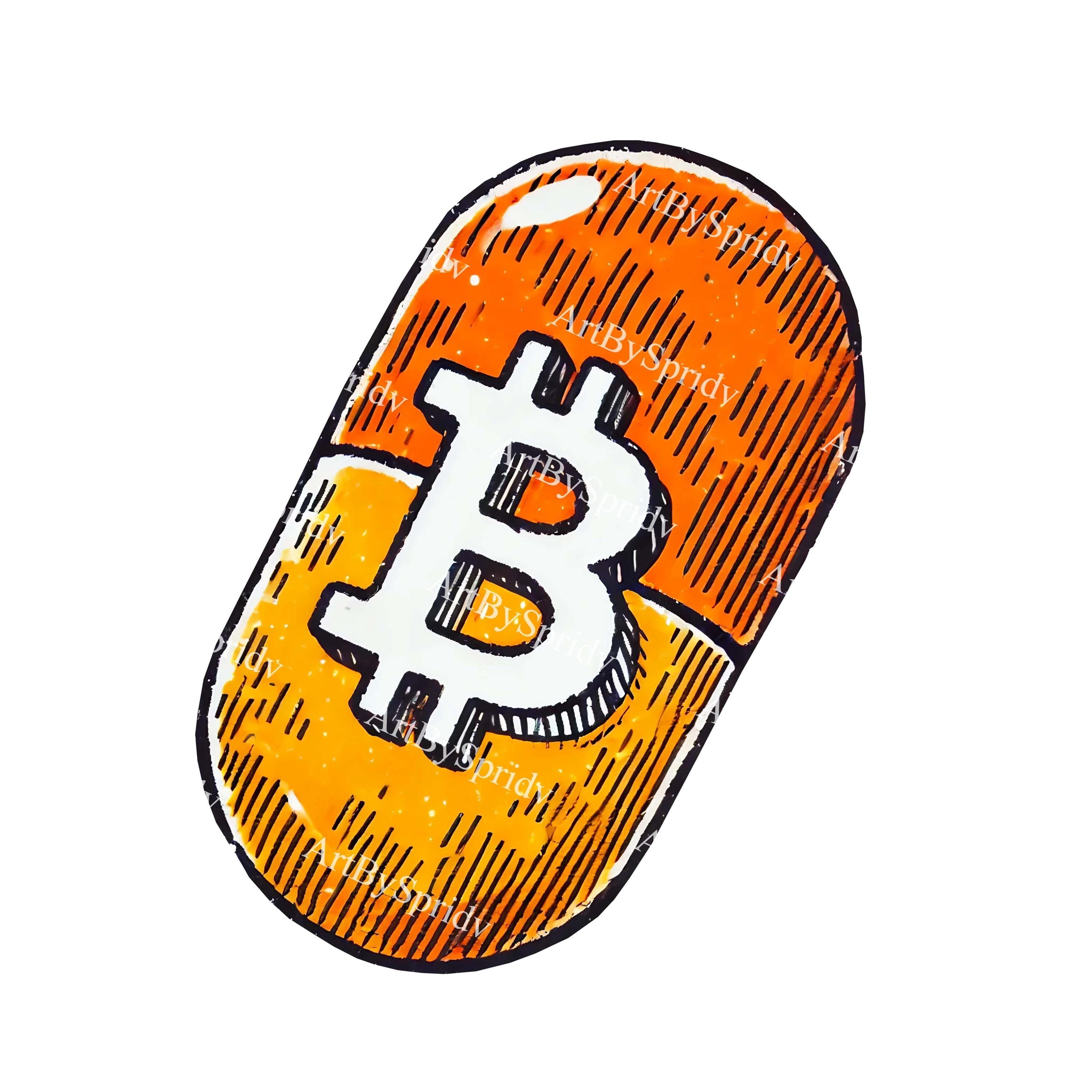 大胆なビットコインピルのクリップアート、デジタルダウンロード用のオレンジ色の暗号通貨カプセルのクリップアート、金融装飾、暗号通貨愛好家へのギフト、DIYクラフトプロジェクト  - Etsy 日本