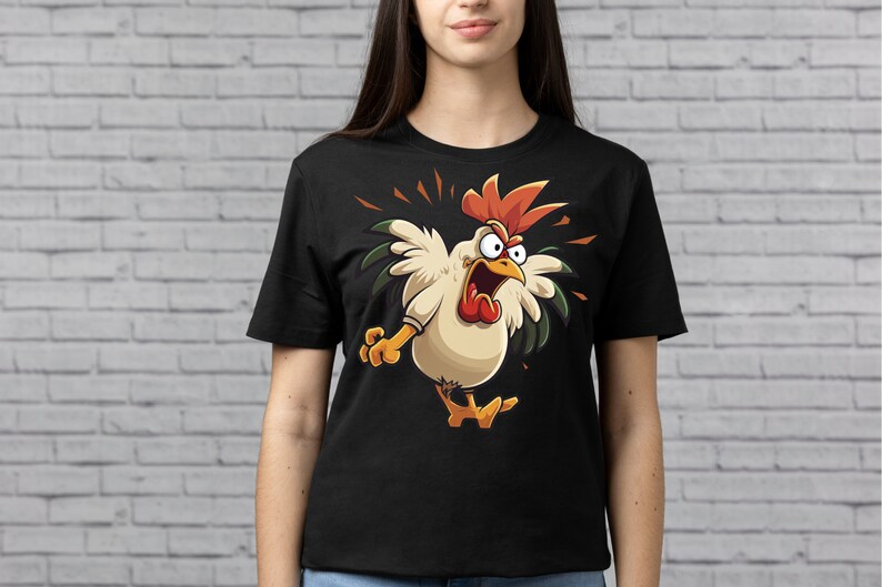 Transparent PNG Cartoon Style Rooster/Chicken Kids Print on Demand Clip Artwork,Digital Instant Download,Sublimation,Ready Printable Art image 5