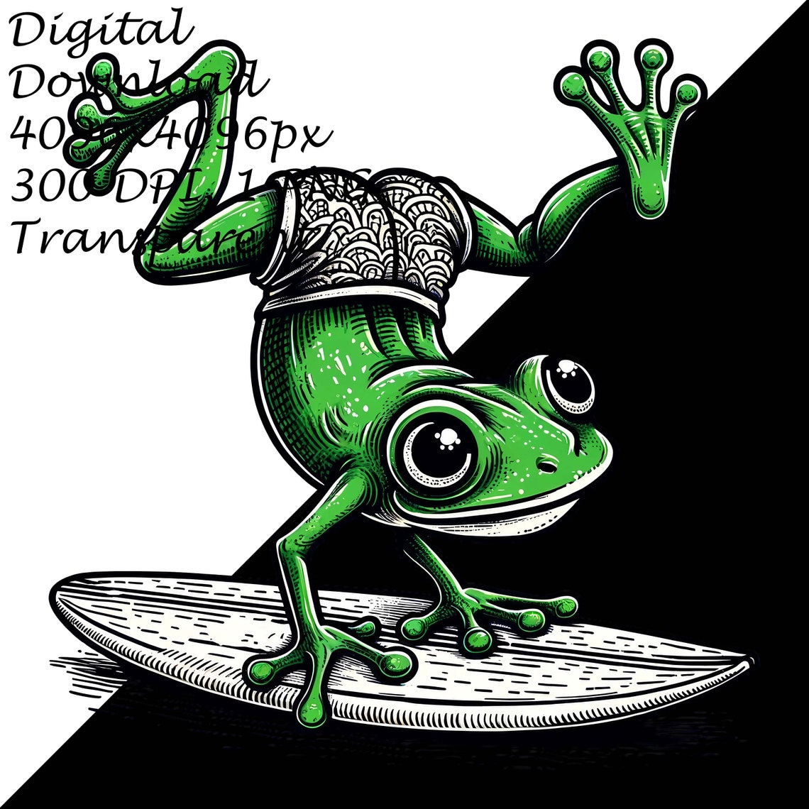 Surfing Frog PNG Clipart, Surfboard Illustration Clip Art, Printable ...