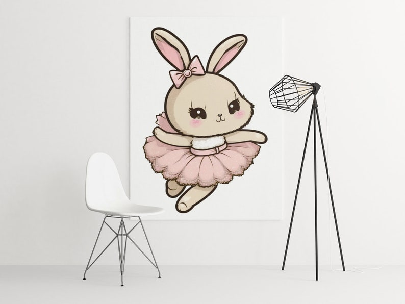 Ballet Bunny Clipart PNG | Cute Dancing Rabbit Illustration | Pink Tutu ...