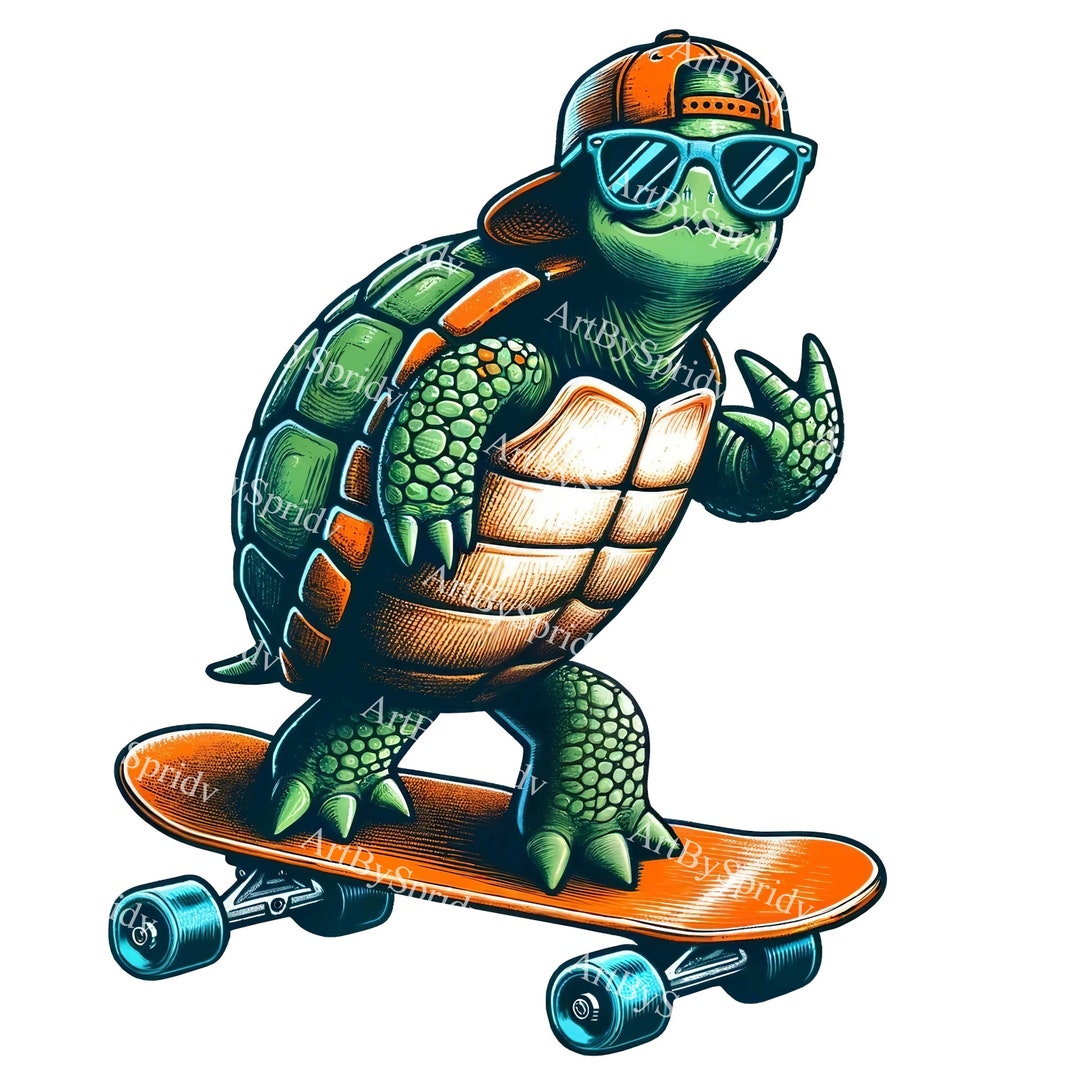 Coole schildpad-skateboarden, png-afbeeldingen | Hippe schildpad met  zonnebril en pet | Leuke digitale download | Unieke schildpadkunst voor  knutselprojecten - Etsy België, image size:1080x1080