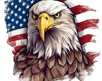 Mystical American Eagle Flag Graphic · Creative Fabrica