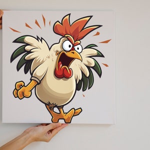 Transparent PNG Cartoon Style Rooster/Chicken Kids Print on Demand Clip Artwork,Digital Instant Download,Sublimation,Ready Printable Art image 3