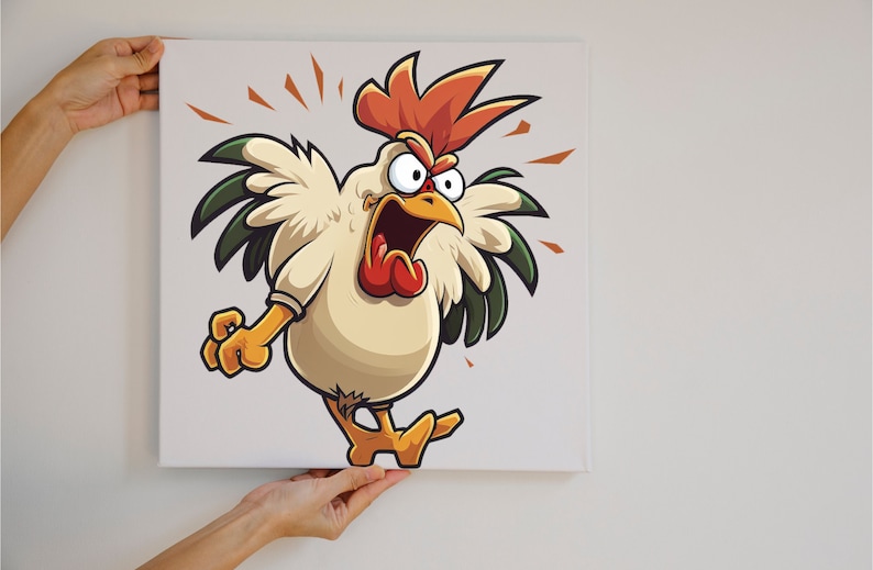 Transparent PNG Cartoon Style Rooster/Chicken Kids Print on Demand Clip Artwork,Digital Instant Download,Sublimation,Ready Printable Art image 3