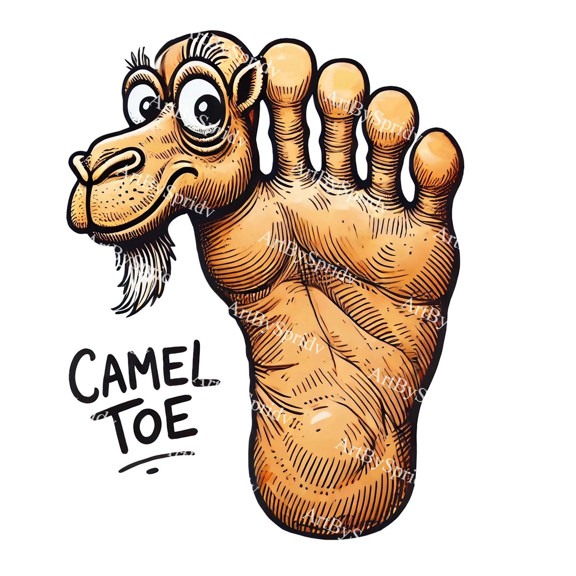 Funny Camel Toe Cartoon PNG Clipart, Humorous Camel & Human Foot Fusion ...