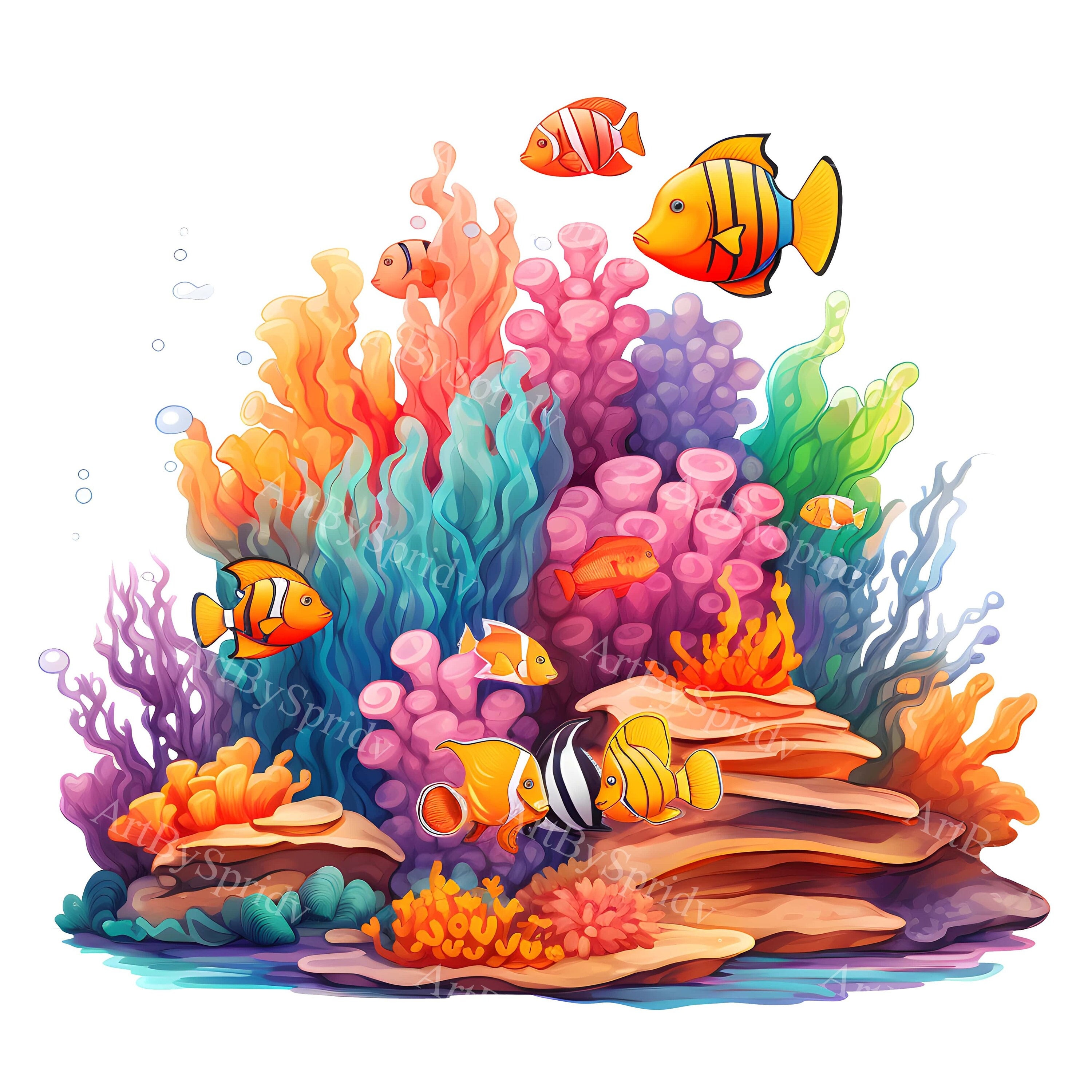 Coral Reef Cartoon Clip Art Il Fullxfull.5331124381 Edu4