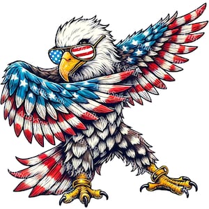 Weißkopfseeadler mit Flügeln der amerikanischen Flagge Download PNG Clipart-USA Flagge Sublimation, 4