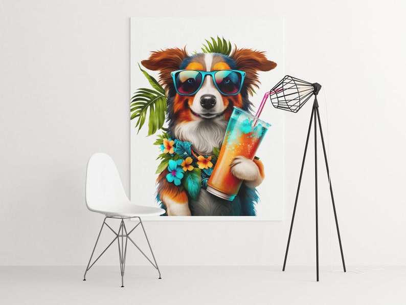 Dog With Sunglasses & Hawaiian Shirt PNG Clipart,transparent Pet Print ...