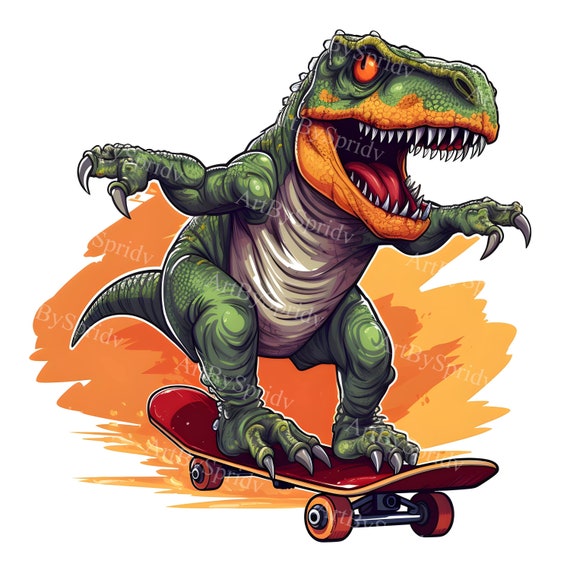 Skate T-Rex Skateboarding Dinosaur Shirt For Adults And Kids Skate T-Rex Skateboarding Dinosaur Shirt For Adults And Kids