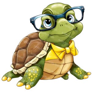 Cute Turtle Print Clip Art Png File Digital Instant Download,Kids Cartoon Sublimation Clipart Design,Printable Art, Commercial Use Files