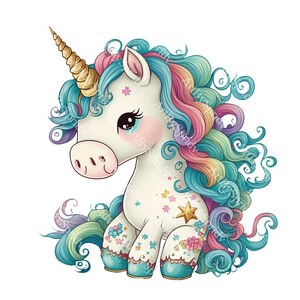 Unicorn PNG Transparent Clipart Kids Cartoon Design,printable Sublimation,digital Instant ...